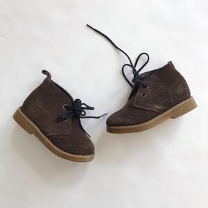 Janie and Jack brown suede chukka boots EUC size 4 toddler